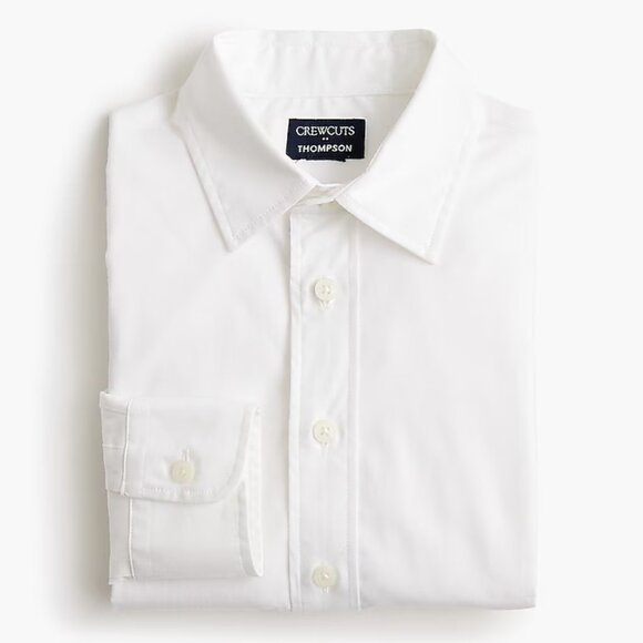 J Crew Boys' long-sleeve flex Thompson shirt Size 3 White Color - Picture 2 of 9